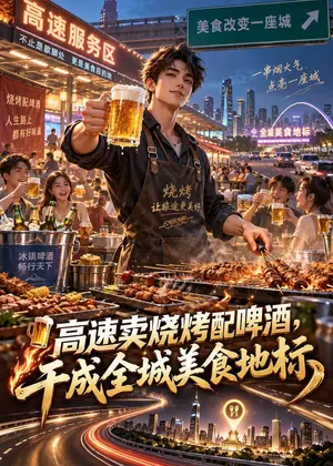 高速卖烧烤配啤酒,干成全城美食地标 《高速卖烧烤配啤酒,干成全城美食地标》短剧封面