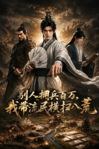《别人拥兵百万，我带流民横扫八荒（60集）（百度网盘）》短剧封面