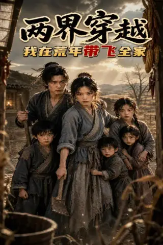 《两界穿越，我在荒年带飞全家（61集）（夸克网盘）》短剧封面