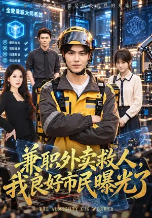 《兼职外卖救人，我良好市民曝光了（43集）夜博&王煜可晴（夸克网盘）》短剧封面