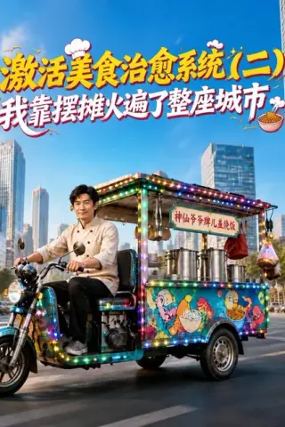 《激活美食治愈系统我靠摆摊火遍了整座城市二（121集）（百度网盘）》短剧封面