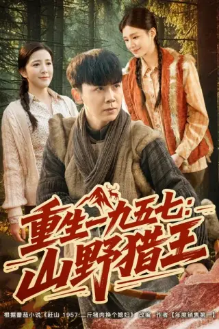 《重生一九五七：山野猎王（73集）袁宵＆李灵烨（夸克网盘）》短剧封面