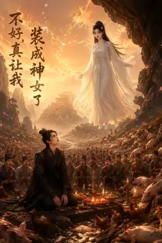 《不好，真让我装成神女了（46集）（夸克网盘）》短剧封面