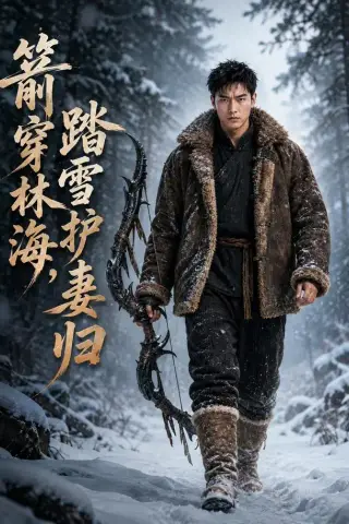 《箭穿林海，踏雪护妻归（49集）AI短剧（夸克网盘）》短剧封面
