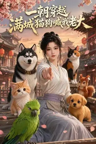 《一朝穿越，满城猫狗喊我老大（103集）（百度网盘）》短剧封面