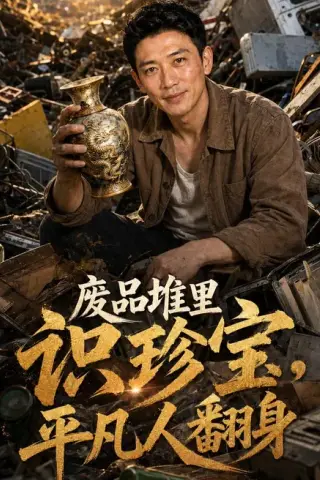 《废品堆里识珍宝，平凡人翻身（51集）AI短剧（百度网盘）》短剧封面