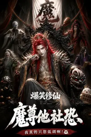 《爆笑修仙，魔尊他社恐啊（90集）（夸克网盘）》短剧封面