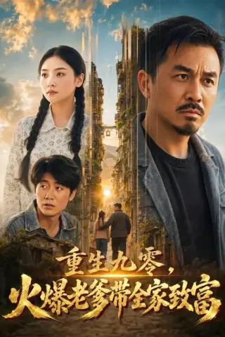 《重生九零，火爆老爹带全家致富（67集）晁代亮＆袁传琪（夸克网盘）》短剧封面