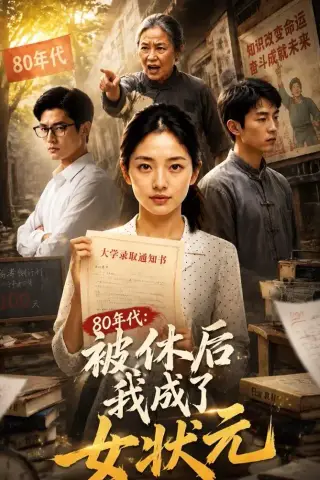 《80年代：被休后我成了女状元（60集）AI短剧（夸克网盘）》短剧封面