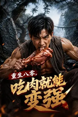 《重生八零，吃肉就能变强（54集）AI短剧（夸克网盘）》短剧封面