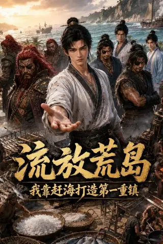 《流放荒岛？我靠赶海打造第一重镇（70集）AI短剧（夸克网盘）》短剧封面