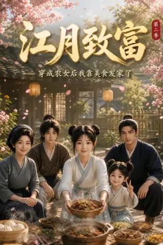 《江月致富：穿成农女后我靠美食发家了第二季（105集）（夸克网盘）》短剧封面