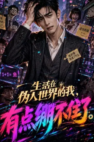 《生活在伪人世界的我，有点绷不住了（55集）AI短剧（夸克网盘）》短剧封面