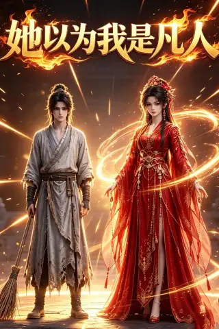 《她以为我是凡人（61集）漫剧 (2026)》短剧封面