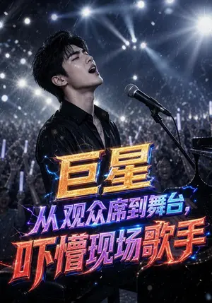 《巨星从观众席到舞台，吓懵现场歌手（98集）（夸克网盘）》短剧封面