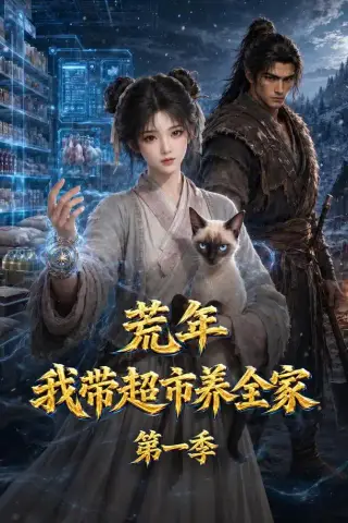 《荒年，我带超市养全家第一季（123集）（夸克网盘）》短剧封面