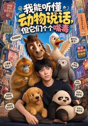 《我能听懂动物说话，但它们个个嘴毒（89集）金铄&马健勋（夸克网盘）》短剧封面