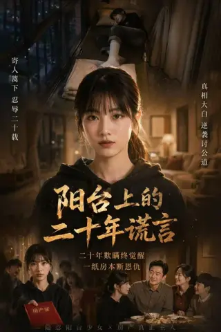 《阳台上的二十年谎言（60集）AI短剧（百度网盘）》短剧封面
