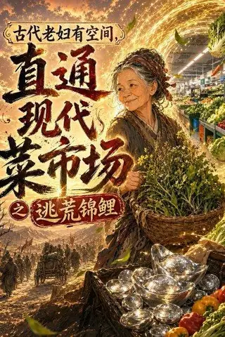 《古代老妇有空间，直通现代菜市场之逃荒锦鲤（66集）动曼（百度网盘）》短剧封面