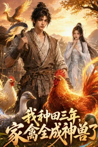 《104(1).我种田三年，家禽全成神兽了（70集）》短剧封面