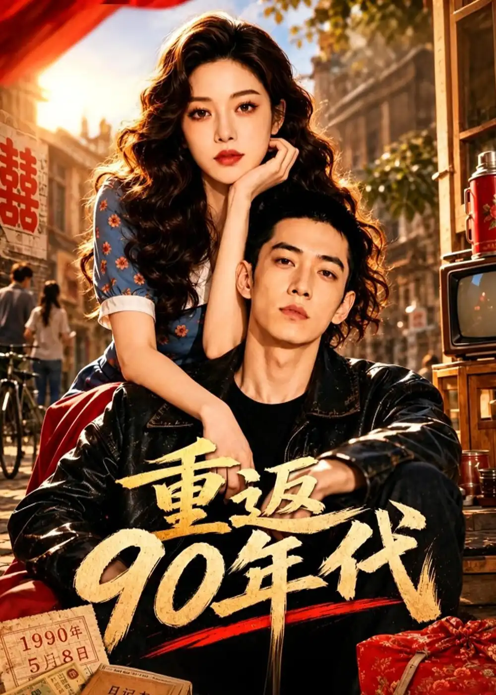 《重返90年代（82集）AI短剧 (2026)》短剧封面