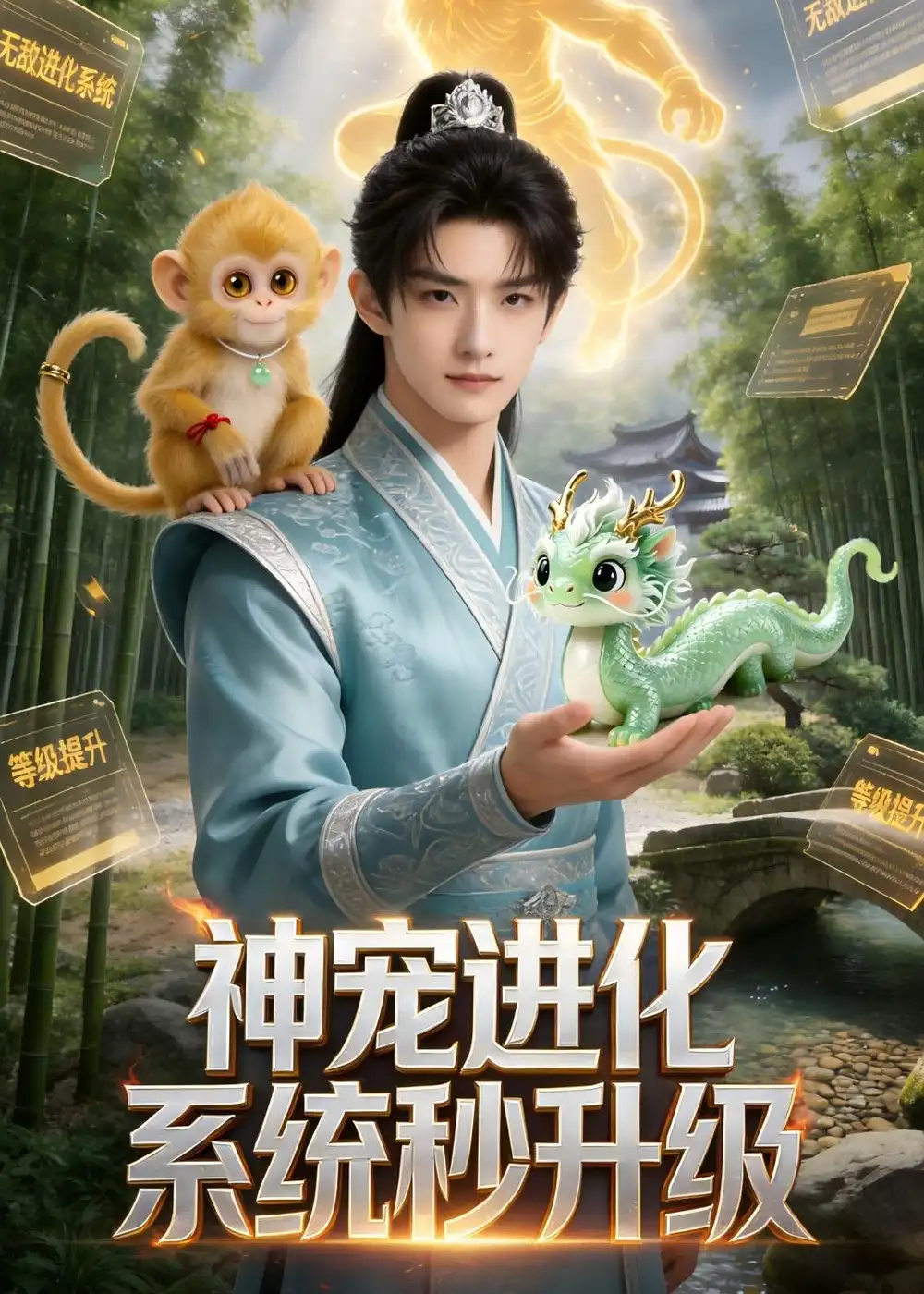 《神宠进化系统，秒升级（66集）Ai短剧（夸克网盘）》短剧封面