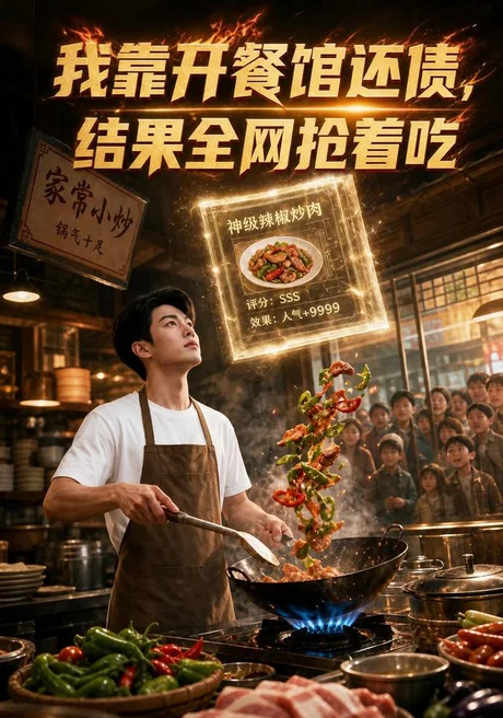 《我靠开餐馆还债,结果全网抢着吃(114集)(夸克网盘)》短剧封面
