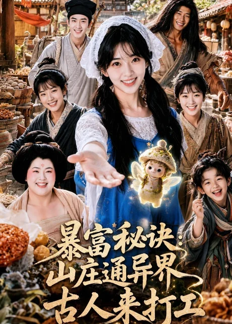 《暴富秘诀：山庄通异界古人来打工（101集）（百度网盘）》短剧封面