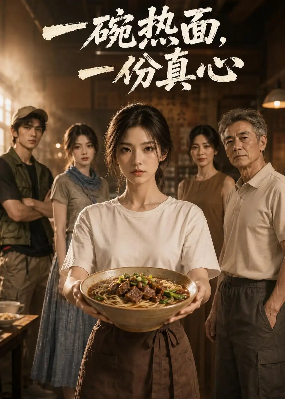 《一碗热面，一份真心（40集）AI短剧（夸克网盘）》短剧封面