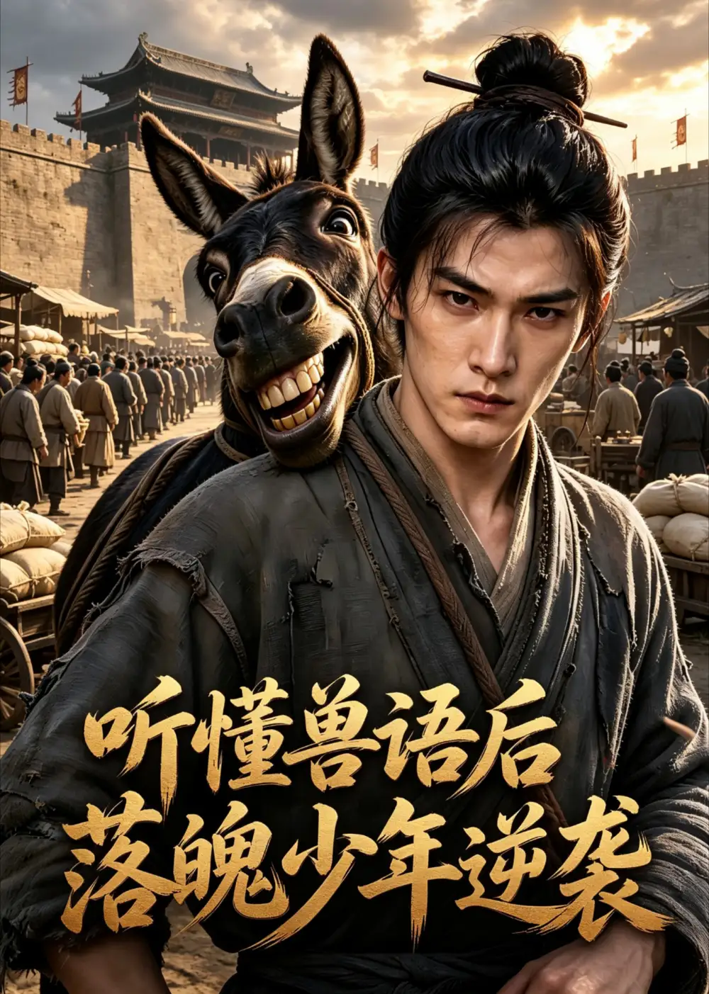 《听懂兽语后落魄少年逆袭(20集)AI短剧 (2026)》短剧封面