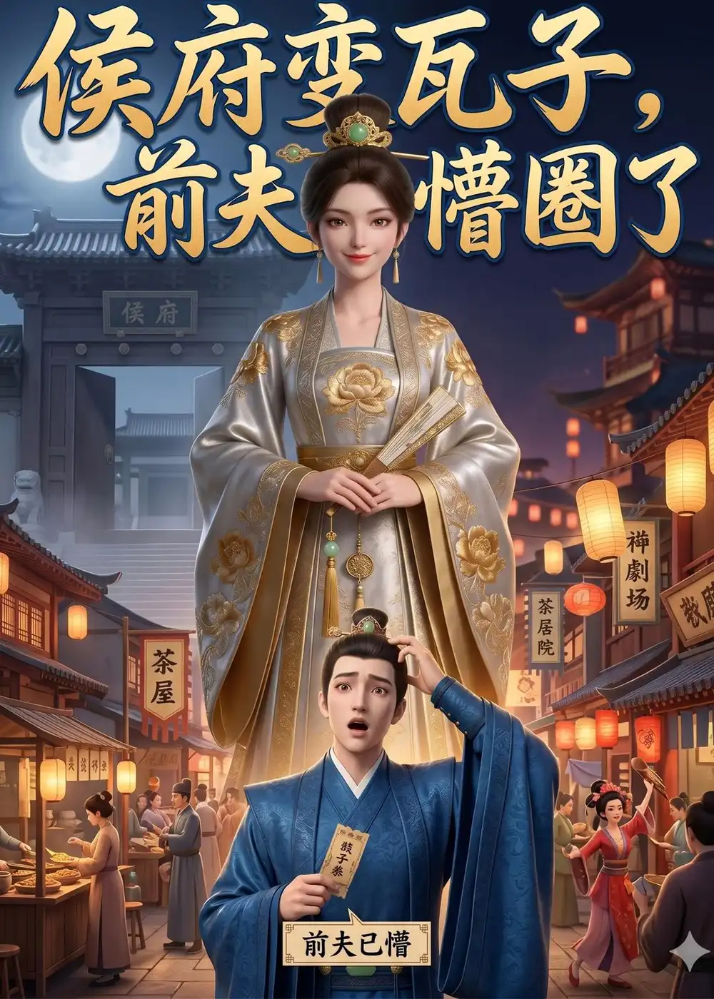 《侯府变瓦子，前夫懵圈了（38集）漫剧 (2026)》短剧封面