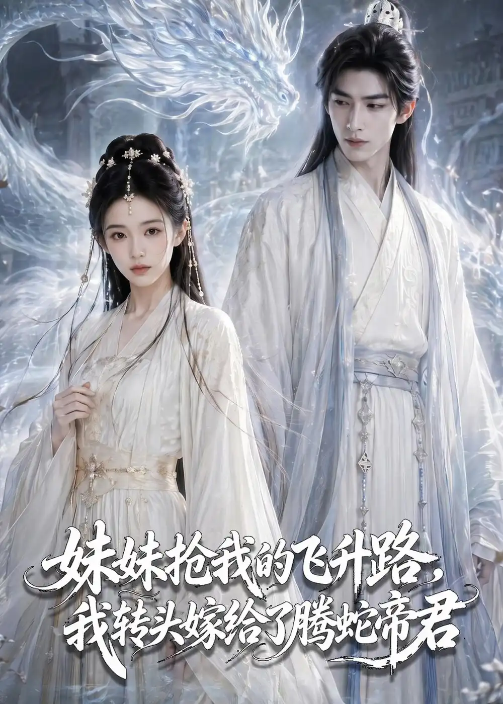 《妹妹抢我的飞升路，我转头嫁给了腾蛇帝君（79集）（夸克网盘）》短剧封面