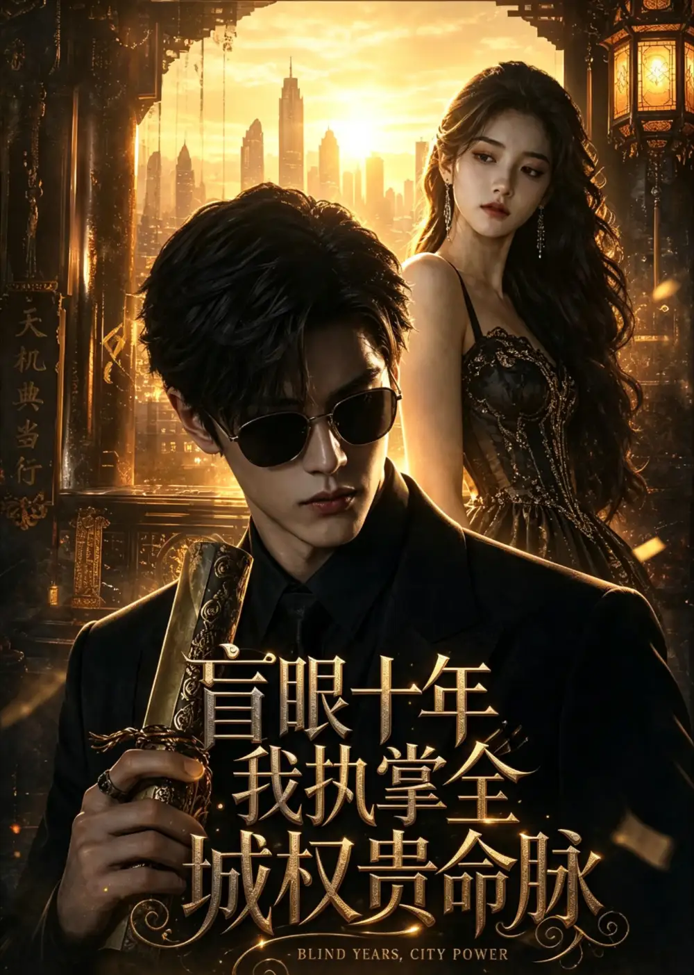 《盲眼十年我执掌全城权贵命脉(35集)AI短剧 (2026)》短剧封面