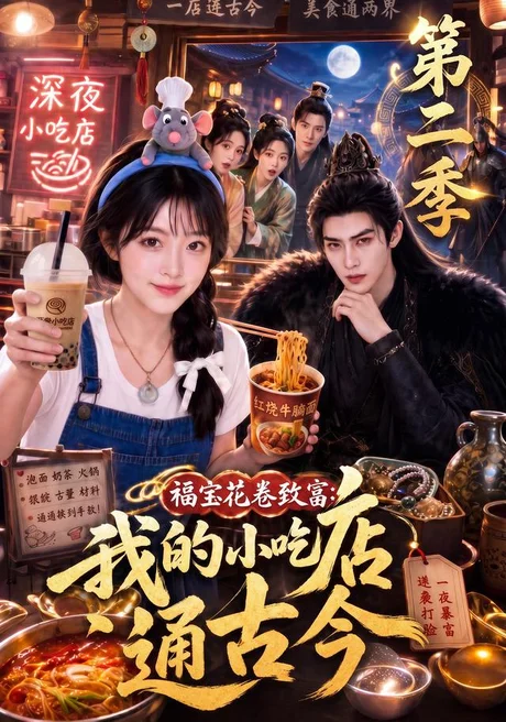 《福宝花卷致富：我的小吃店通古今第二季（246集）（夸克网盘）》短剧封面