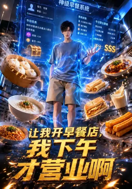 《让我开早餐店,我下午才营业啊(80集)(夸克网盘)》短剧封面