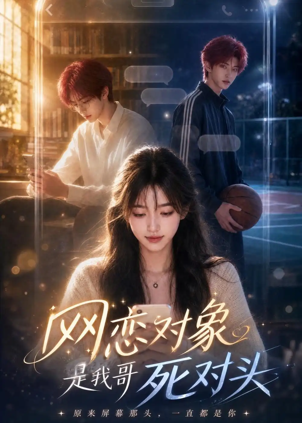 《网恋对象是我哥死对头（46集）（夸克网盘）》短剧封面
