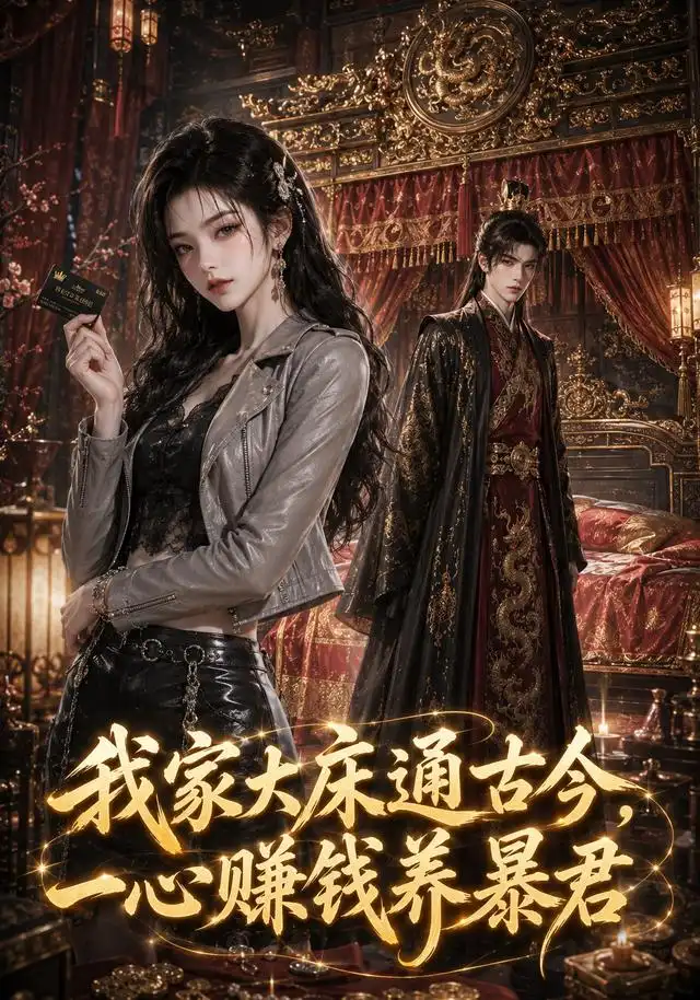 《我家大床通古今，一心赚钱养暴君（86集）（夸克网盘）》短剧封面