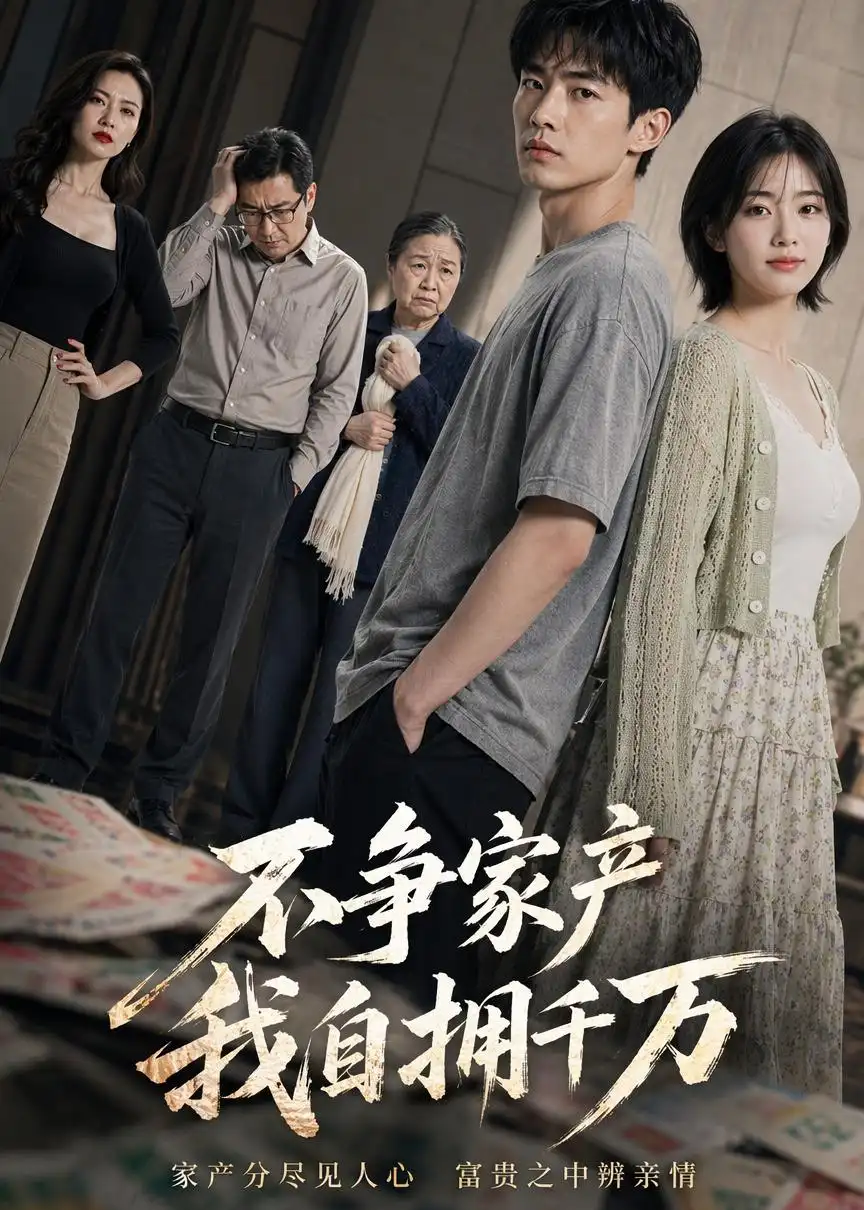 《不争家产，我自拥千万（83集）AI短剧（夸克网盘）》短剧封面