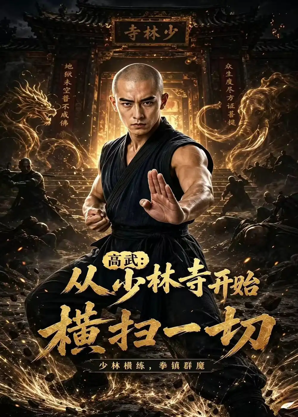 《高武：从少林寺开始横扫一切（80集）AI短剧 (2026)》短剧封面