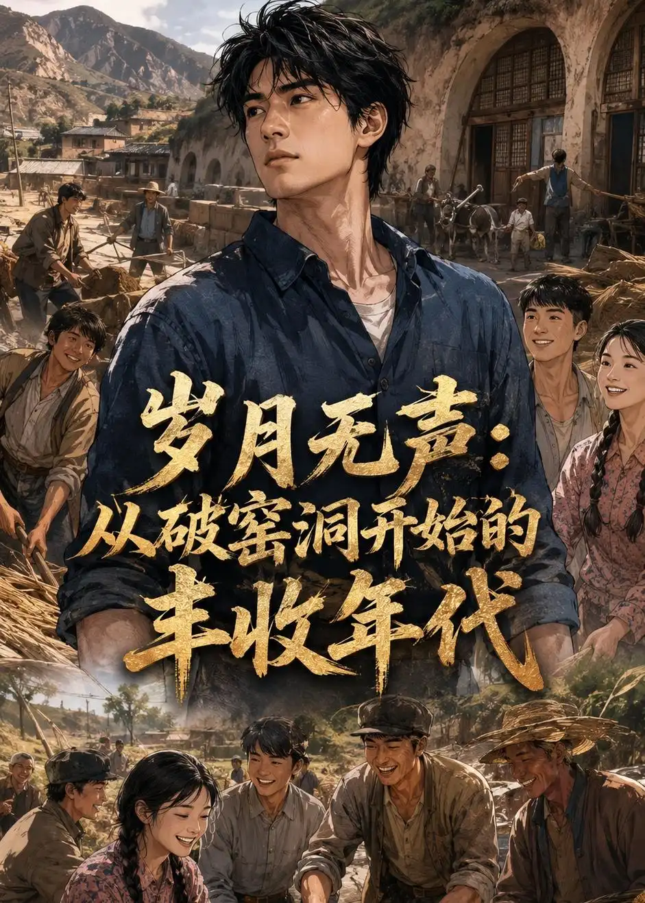 《岁月无声：从破窑洞开始的丰收年代（62集）AI短剧 (2026)》短剧封面