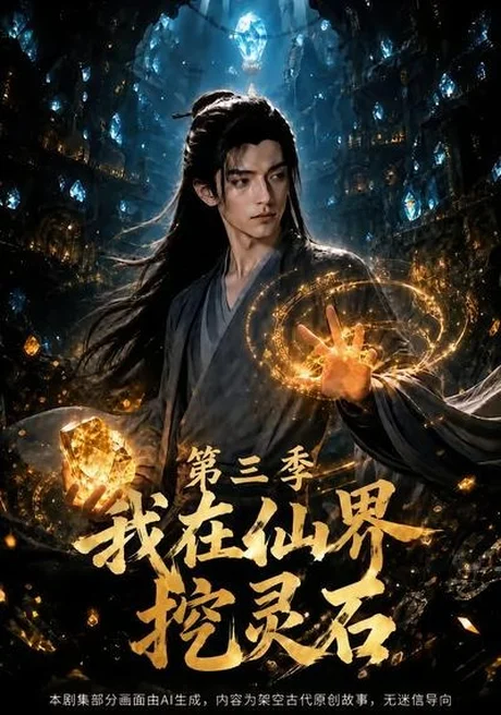 《我在仙界挖灵石第三季（30集）（夸克网盘）》短剧封面