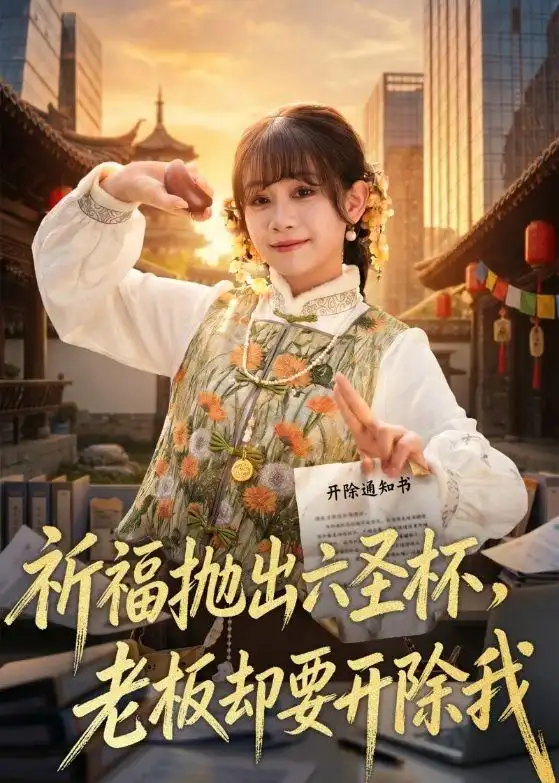 《祈福抛出六圣杯，老板却要开除我（61集）冯思源＆胡嘉倪（夸克网盘）》短剧封面