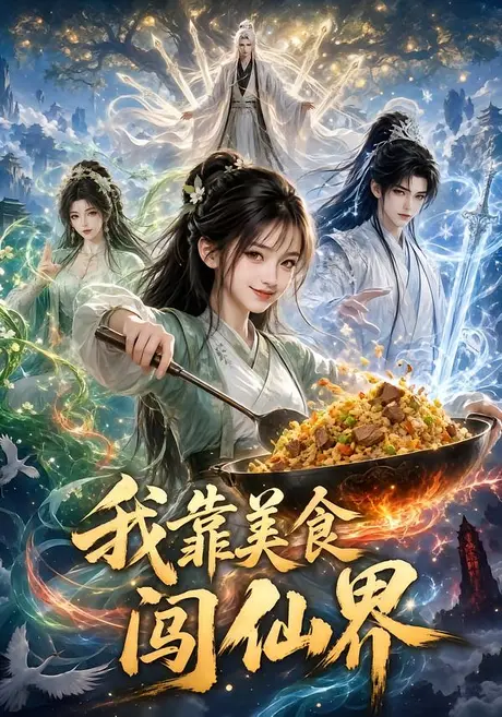 《我靠美食闯仙界(74集)(夸克网盘)》短剧封面
