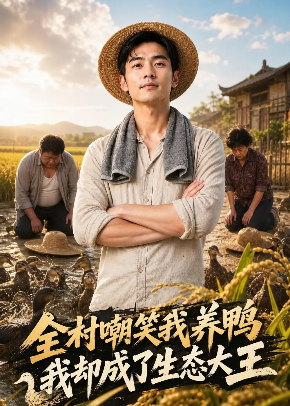 《全村嘲笑我养鸭，我却成了生态大王（39集）AI短剧（夸克网盘）》短剧封面