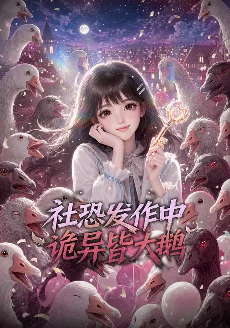 《社恐发作中,诡异皆大鹅(59集)(百度网盘)》短剧封面