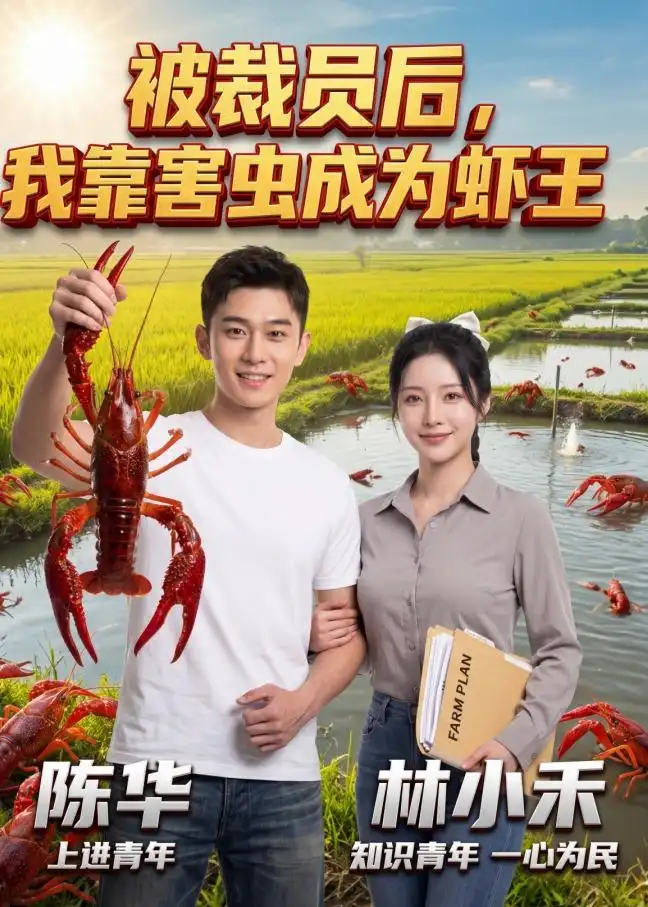 《被裁员后，我靠害虫成为虾王（44集）AI短剧（夸克网盘）》短剧封面