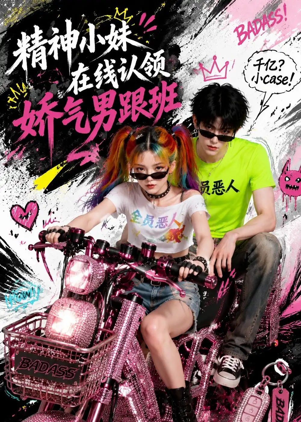 《精神小妹在线认领娇气男跟班（63集）（夸克网盘）》短剧封面