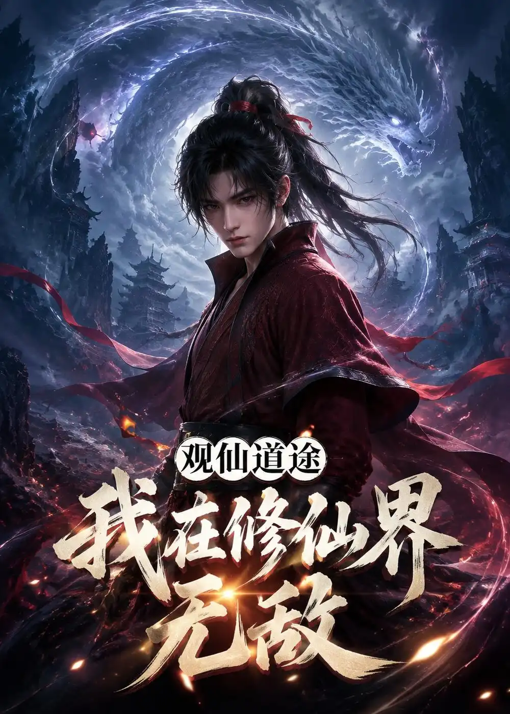 《观仙道途，我在修仙界无敌（105集）AI短剧（夸克网盘）》短剧封面