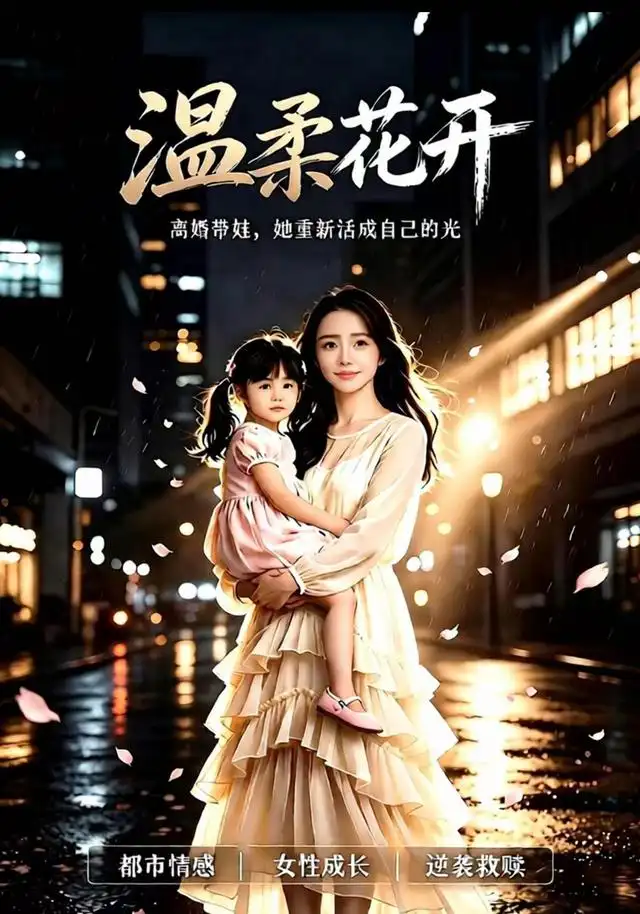 《温柔花开（30集）AI短剧（夸克网盘）》短剧封面