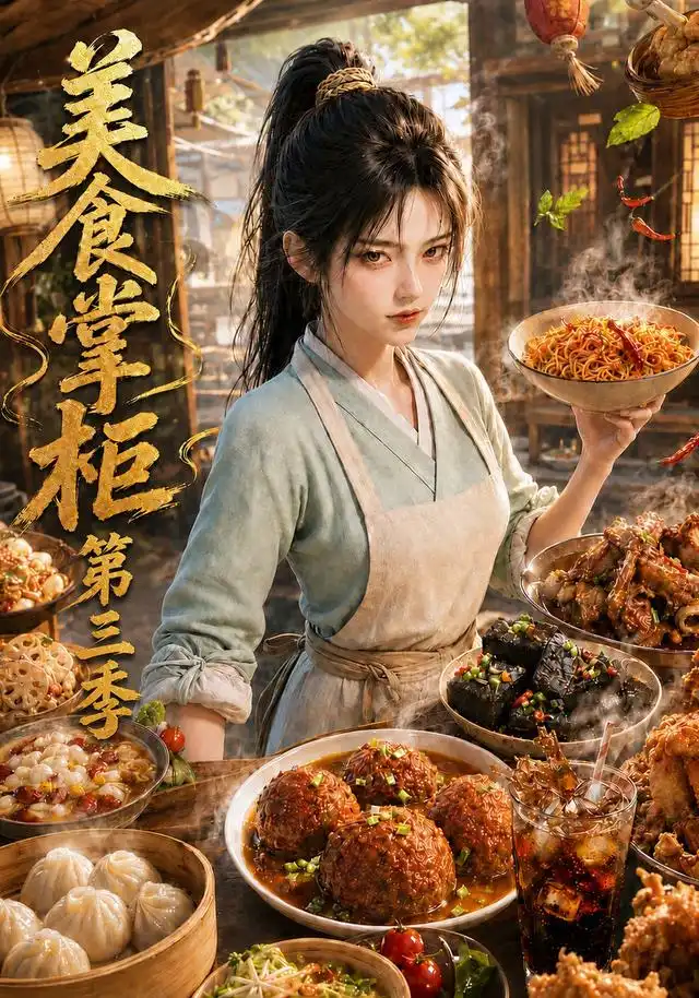 《美食掌柜第三季(120集)(夸克网盘)》短剧封面
